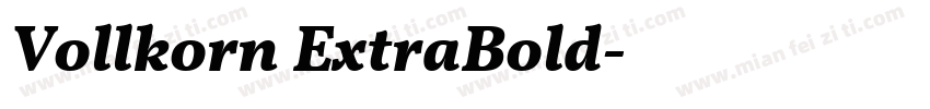 Vollkorn ExtraBold字体转换